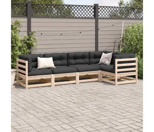 5-Osaline Aiadiivani Komplekt Patjadega, Männipuit