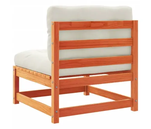 5-Daļīgs Dārza Dīvānu Komplekts, Matrači, Brūns Priedes Koks Vidaxl