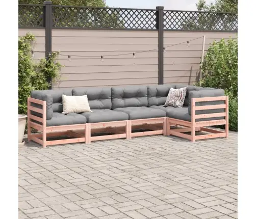 5-Daļīgs Dārza Dīvānu Komplekts, Matrači, Egles Masīvkoks Vidaxl