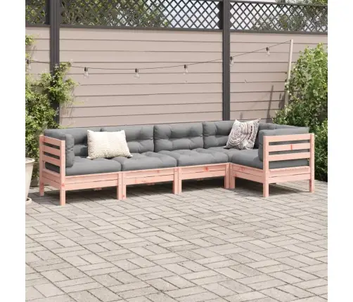 5-Daļīgs Dārza Dīvānu Komplekts, Matrači, Egles Masīvkoks Vidaxl