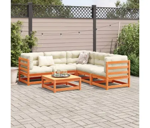 Sodo Komplektas Su Pagalvėlėmis, 6 Dalių, Vaško Rudas, Pušis