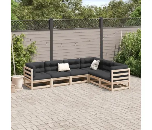 6-Daļīgs Dārza Dīvānu Komplekts, Priedes Masīvkoks Vidaxl