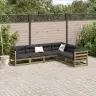 6-Daļīgs Dārza Dīvāna Komplekts, Impregnēts Priedes Koks Vidaxl