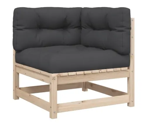 7-Daļīgs Dārza Dīvānu Komplekts Ar Matračiem, Priedes Koks Vidaxl