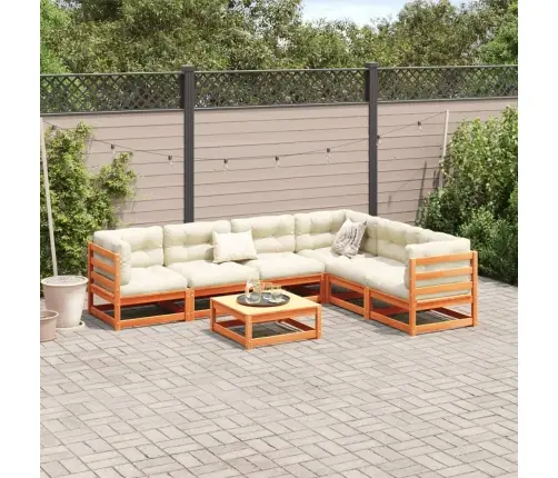 7-Osaline Aiadiivani Komplekt Patjadega, Vahapruun, Männipuit