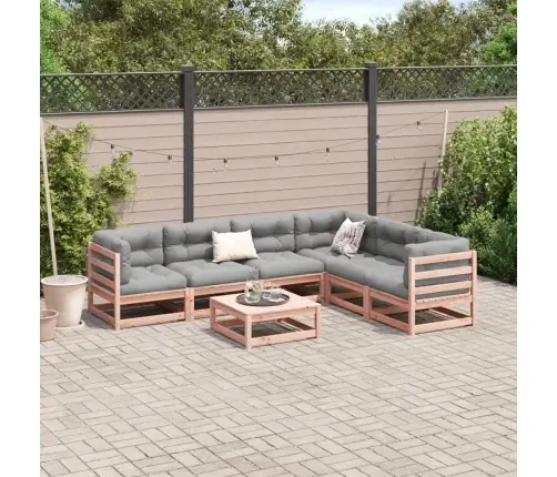 7-Daļīgs Dārza Dīvānu Komplekts, Matrači, Egles Masīvkoks Vidaxl