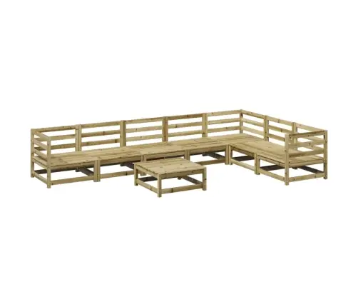 8-Daļīgs Dārza Dīvānu Komplekts, Impregnēts Priedes Koks Vidaxl