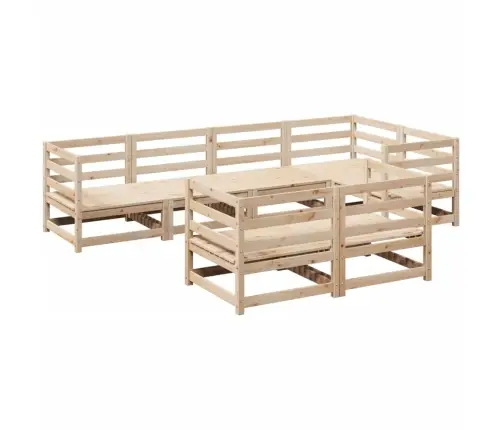 7-Daļīgs Dārza Dīvānu Komplekts, Priedes Masīvkoks Vidaxl