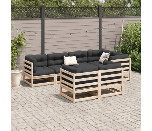 7-Osaline Aiadiivani Komplekt Patjadega, Männipuit