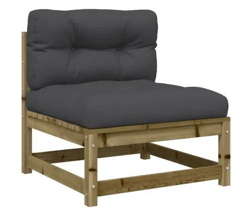 7-Osaline Aiadiivani Komplekt Patjadega, Immutatud Männipuit