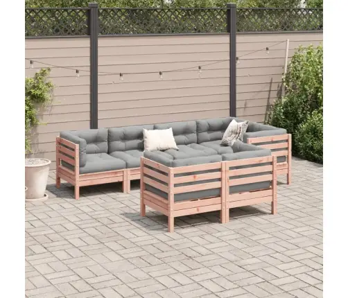 7-Daļīgs Dārza Dīvānu Komplekts, Matrači, Egles Masīvkoks Vidaxl