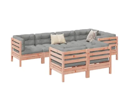 7-Daļīgs Dārza Dīvānu Komplekts, Matrači, Egles Masīvkoks Vidaxl