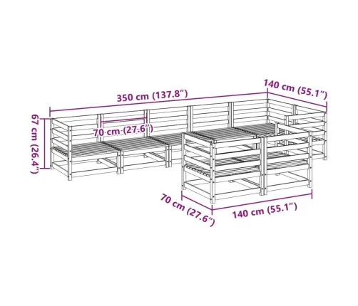 8-Osaline Aiadiivani Komplekt, Männipuit