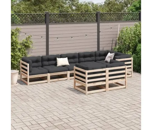 8-Osaline Aiadiivani Komplekt Patjadega, Männipuit