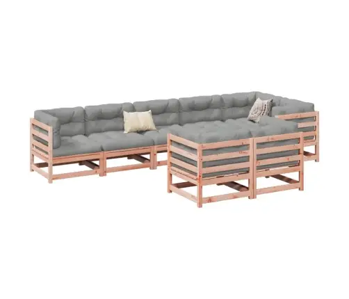 8-Daļīgs Dārza Dīvānu Komplekts, Matrači, Egles Masīvkoks Vidaxl