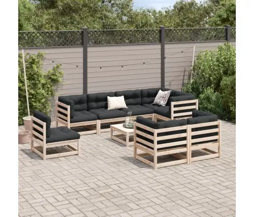 9-Osaline Aiadiivani Komplekt Patjadega, Männipuit