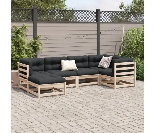 6-Daļīgs Dārza Dīvānu Komplekts, Priedes Masīvkoks Vidaxl