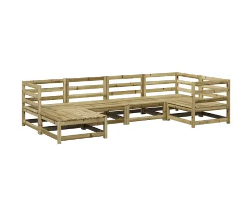 6-Daļīgs Dārza Dīvāna Komplekts, Impregnēts Priedes Koks Vidaxl