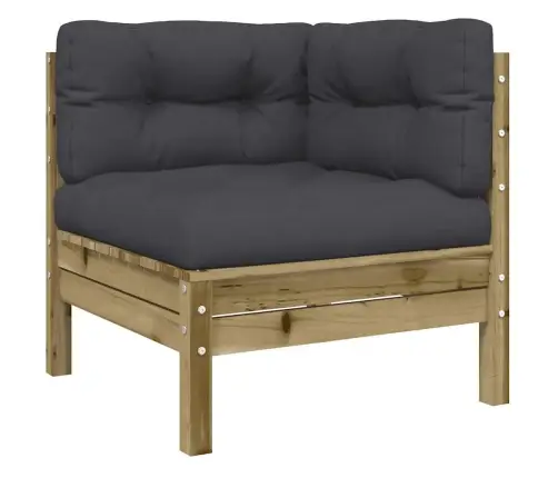 7-Daļīgs Dārza Dīvāna Komplekts Ar Matračiem, Impregnēta Priede Vidaxl