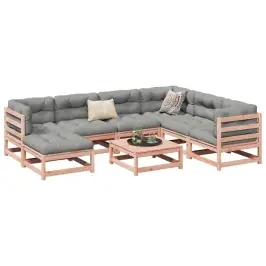 8-Daļīgs Dārza Dīvānu Komplekts, Matrači, Egles Masīvkoks Vidaxl