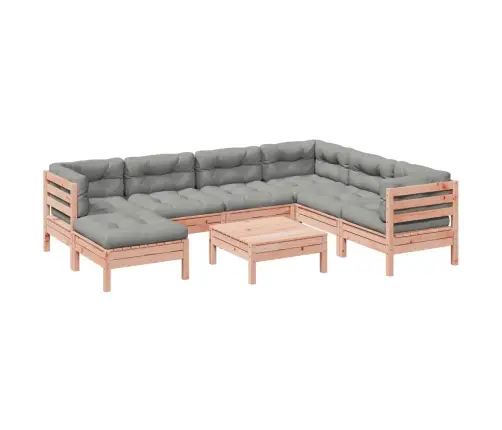 8-Daļīgs Dārza Dīvānu Komplekts, Matrači, Egles Masīvkoks Vidaxl