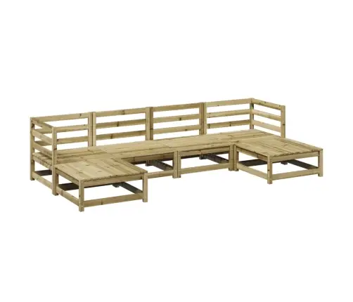 6-Daļīgs Dārza Dīvāna Komplekts, Impregnēts Priedes Koks Vidaxl