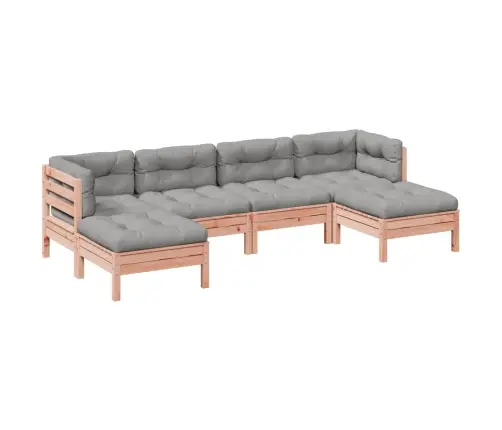 6-Daļīgs Dārza Dīvānu Komplekts, Matrači, Egles Masīvkoks Vidaxl