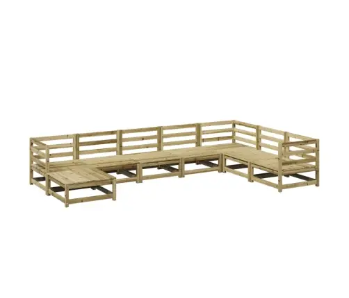 8-Daļīgs Dārza Dīvānu Komplekts, Impregnēts Priedes Koks Vidaxl