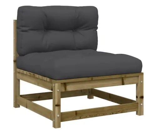 9-Osaline Aiadiivani Komplekt Patjadega, Immutatud Männipuit