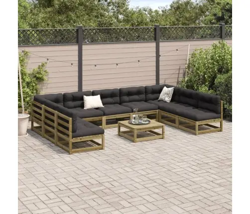 10-Osaline Aiadiivani Komplekt, Immutatud Männipuit