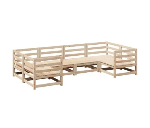 6-Daļīgs Dārza Dīvānu Komplekts, Priedes Masīvkoks Vidaxl