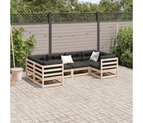 6-Osaline Aiadiivani Komplekt Patjadega, Männipuit