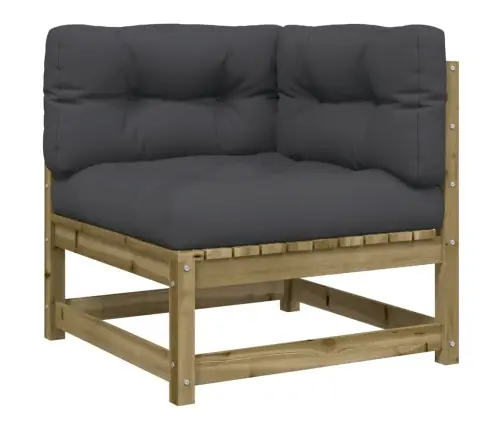 6-Osaline Aiadiivani Komplekt Patjadega, Immutatud Männipuit