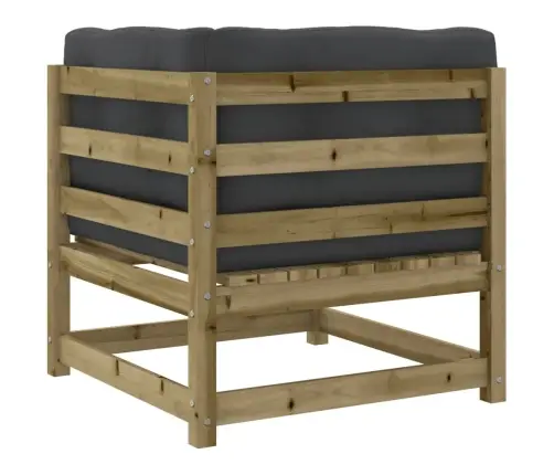 6-Osaline Aiadiivani Komplekt Patjadega, Immutatud Männipuit