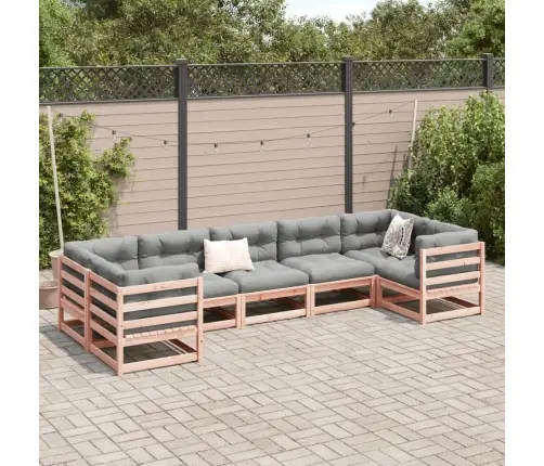 7-Daļīgs Dārza Dīvānu Komplekts, Matrači, Egles Masīvkoks Vidaxl