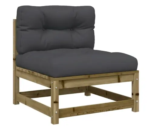 9-Daļīgs Dārza Dīvānu Komplekts Matrači Impregnēts Priedes Koks Vidaxl