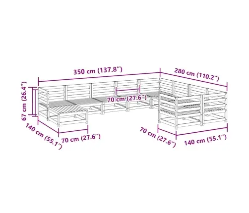 10-Osaline Aiadiivani Komplekt, Vahapruun, Männipuit