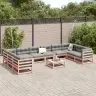11-Daļīgs Dārza Dīvānu Komplekts, Egles Masīvkoks Vidaxl