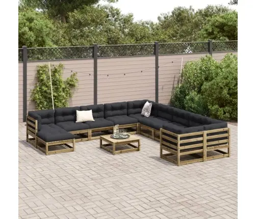 12-Osaline Aiadiivani Komplekt, Immutatud Männipuit