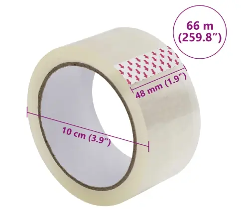 Pakavimo Juosta, 72Vnt., 48Mmx66M, Skaidri