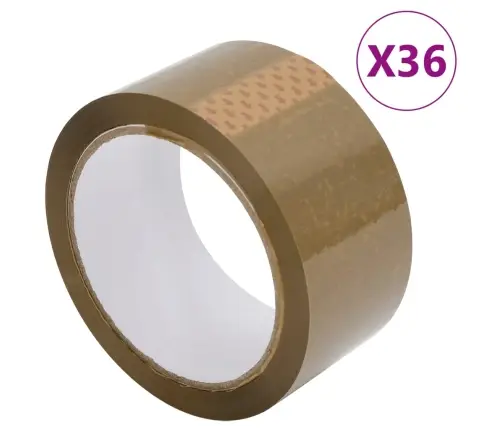 Iepakošanas Līmlentes, 36 Gab., Brūnas, 48 Mm X 66 M Vidaxl