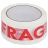Pakketeip Tekstiga Fragile 12 Tk, Valge, 48 Mm X 66 M