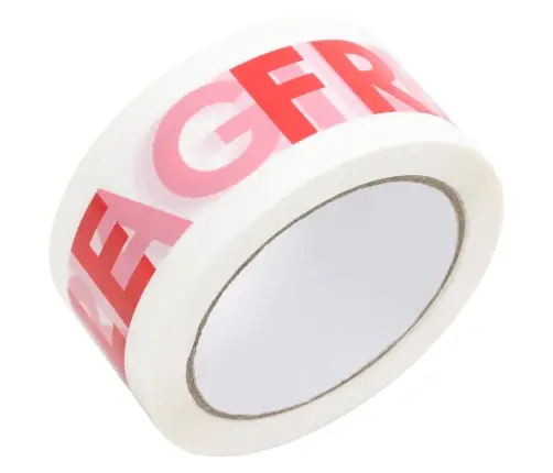 Pakketeip Tekstiga Fragile 12 Tk, Valge, 48 Mm X 66 M