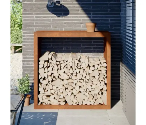 Küttepuude Riiul 100X40X100 Cm Ilmastikukindel Teras