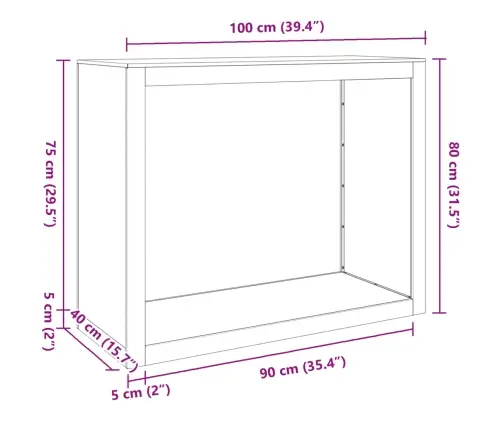 Küttepuude Riiul 100X40X80 Cm Ilmastikukindel Teras