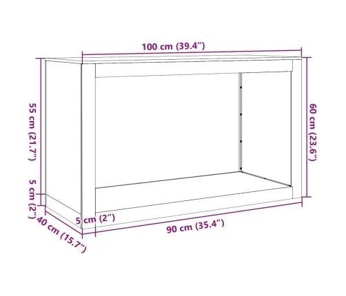 Küttepuude Rest, 100X40X60 cm Tsingitud Teras