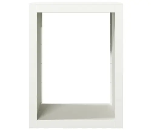 Küttepuude Rest, Valge, 60X40X80 cm Teras