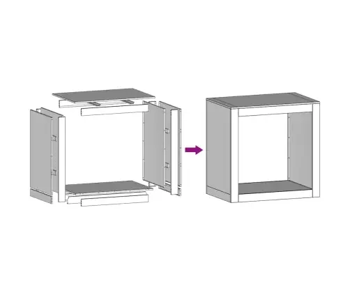 Stovas Malkoms, 60X40X60cm Galvanizuotas Plienas