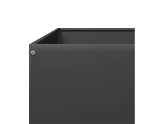 Augstā Puķu Kaste, Melna, 100X100X18,5 Cm, Tērauds Vidaxl