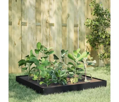 Augstā Puķu Kaste, Melna, 100X100X18,5 Cm, Tērauds Vidaxl